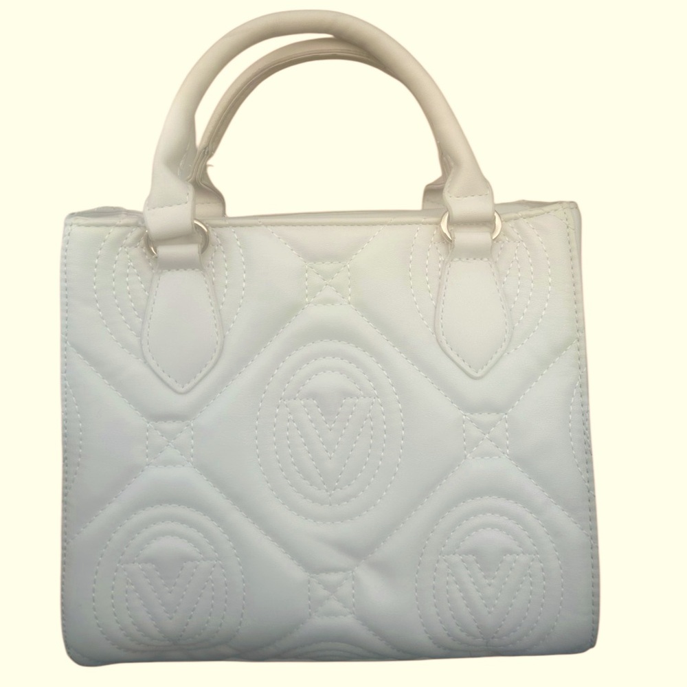 Valentina small hand bag in eggshell color